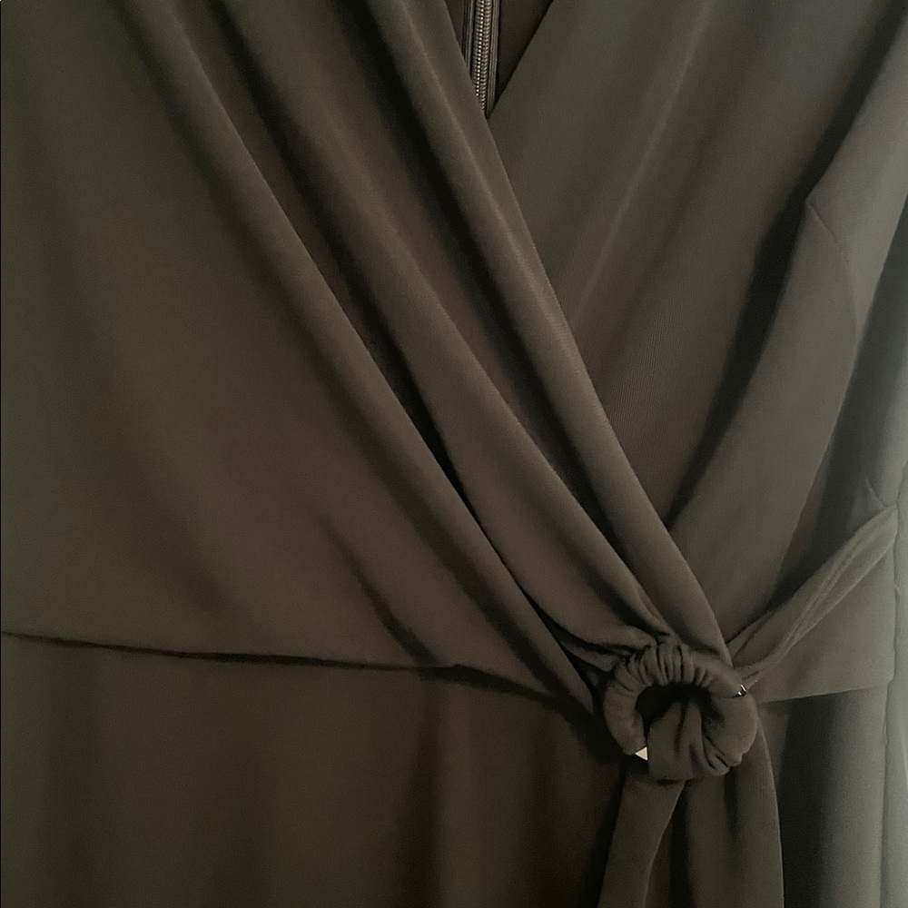 Lauren Ralph Lauren Black Wrap Mini Dress V-Neck Cocktail - Picture 5 of 6